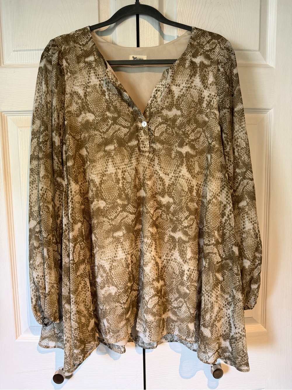 Show Me Your Mumu Jamie Tunic Chiffon Long Sleeve - Size Small